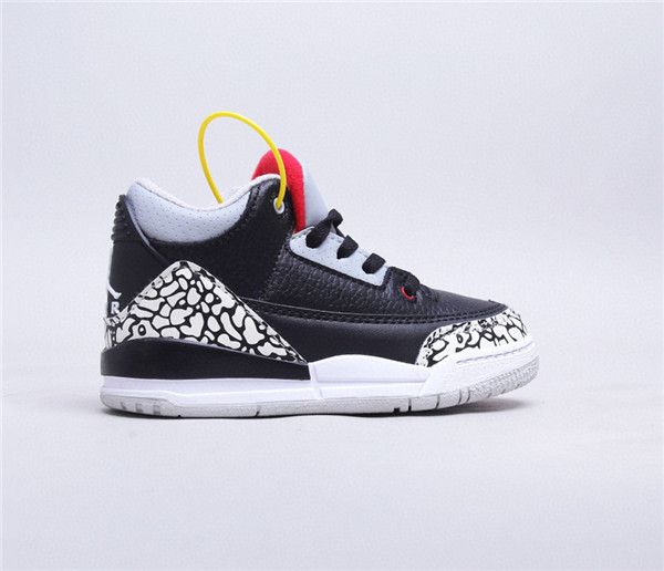 Youth Running weapon Super Quality Air Jordan 3 Black Shoes 011